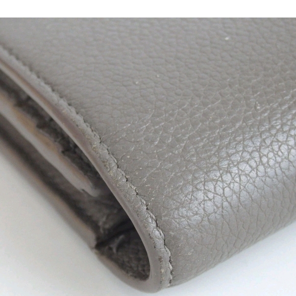 Saint Laurent Gray Wallet with Gold Logo - Picture 12 of 16